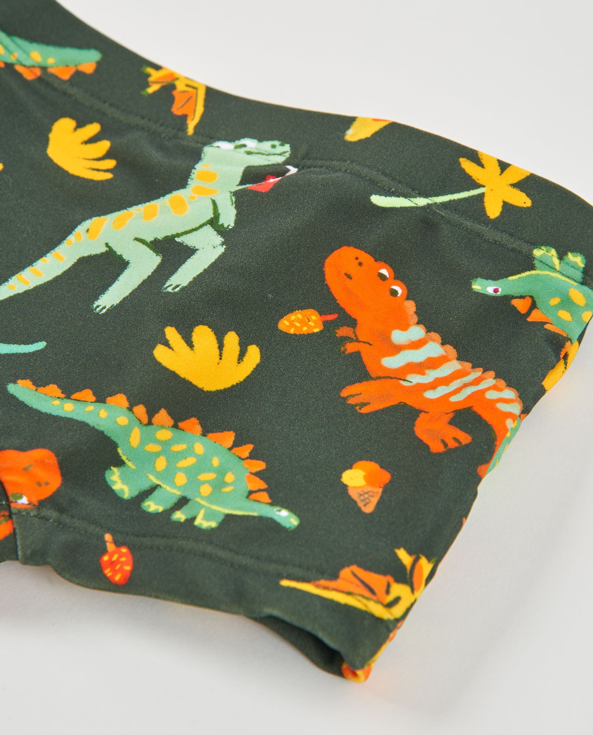 Tuc tuc boxer mare bambino verde stampa dinosauri