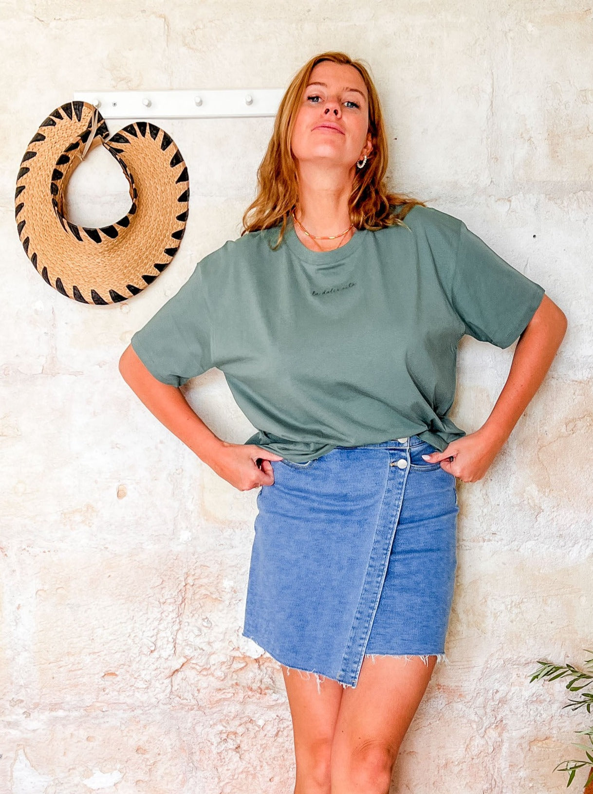 Ella and Rapha Dolce Vita t-shirt verde cotone biologico