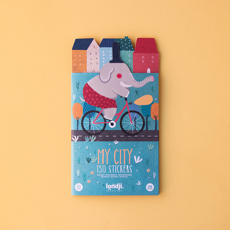 Londji City cartella attività 150 stickers rimovibili città
