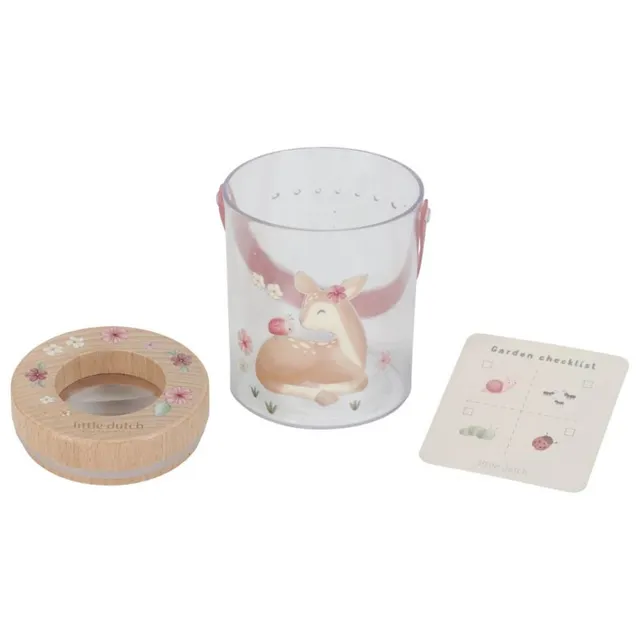 Little Dutch Fairy Garden barattolo insetti rosa con lente