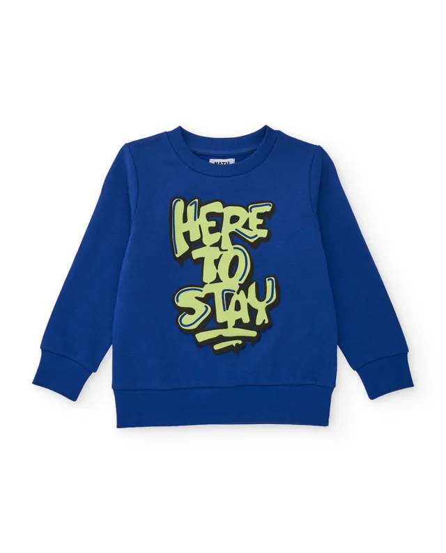 Tuc Tuc felpa bambino pile blu scritta urban