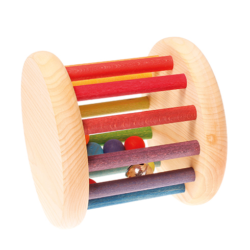 Grimm's Maxi Babyroller sonaglio legno arcobaleno
