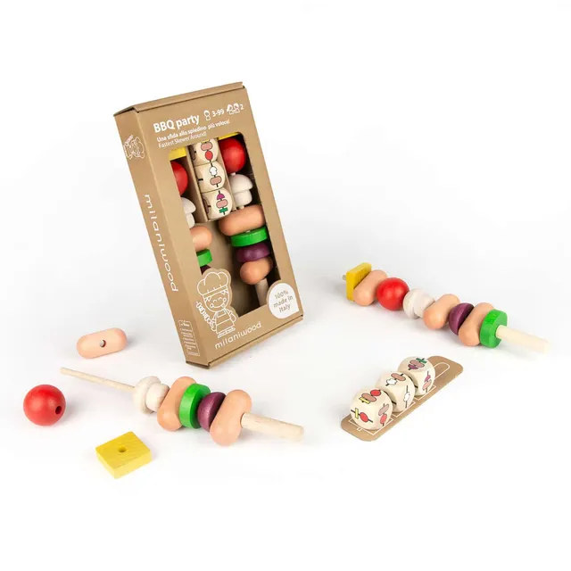 Milaniwood BBQ Party gioco in legno da 3 anni