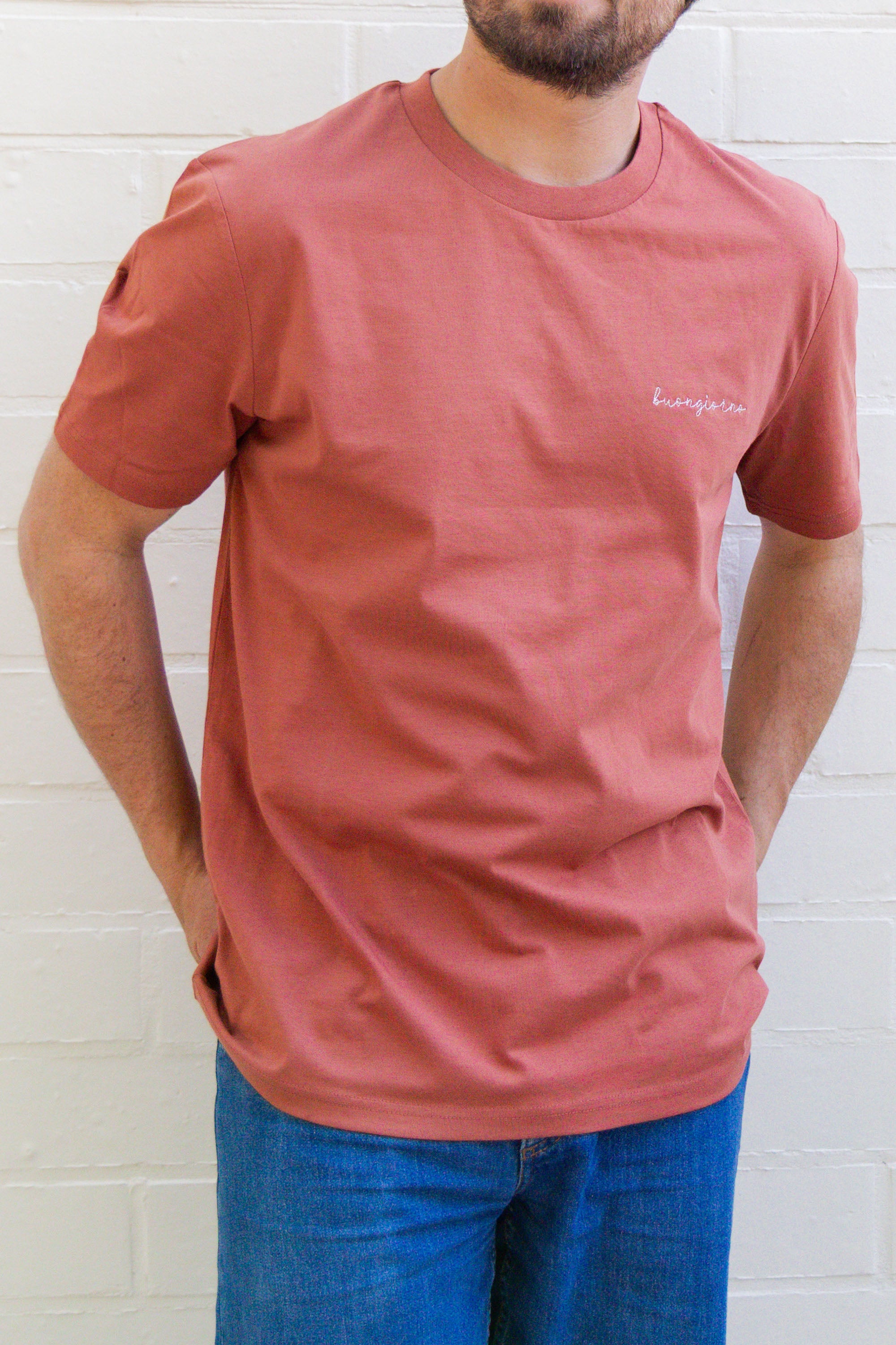 Ella and Rapha Buongiorno T-Shirt Terracotta Cotone