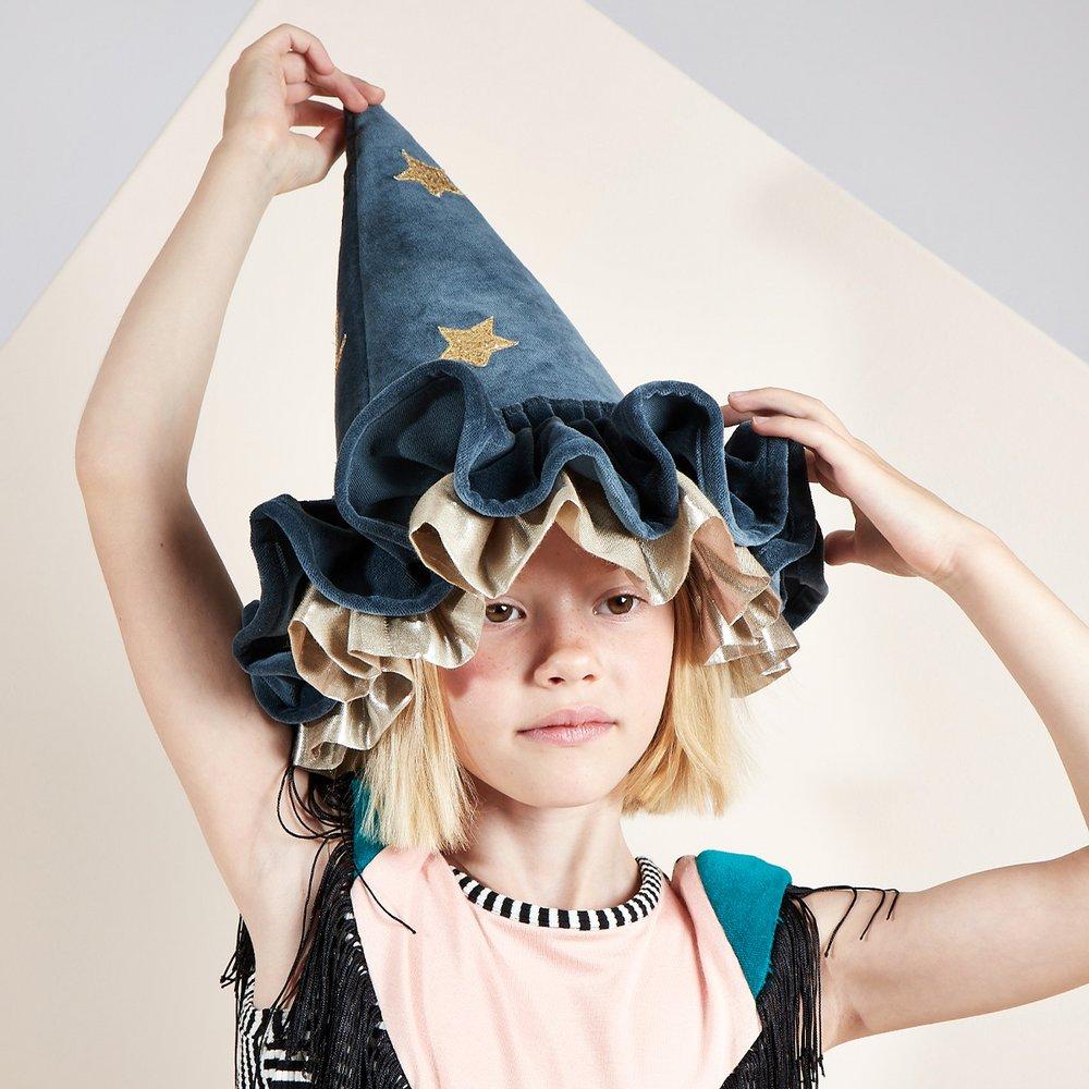 Meri Meri Pioggia di Stelle cappello strega velluto blu