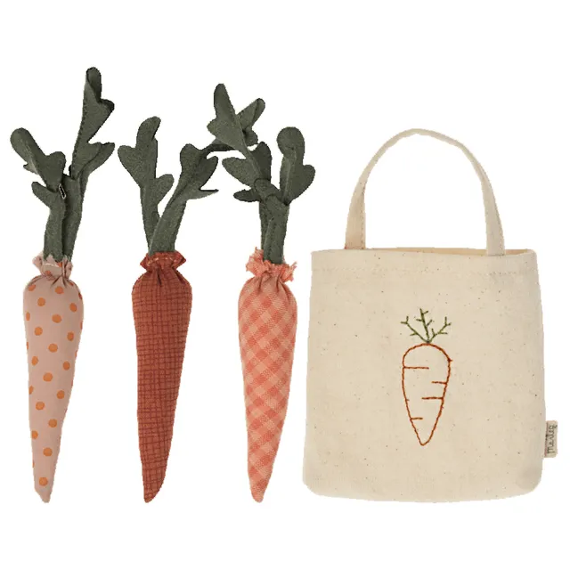 Maileg Miniatura Carote con Shopper Mini H 14 cm