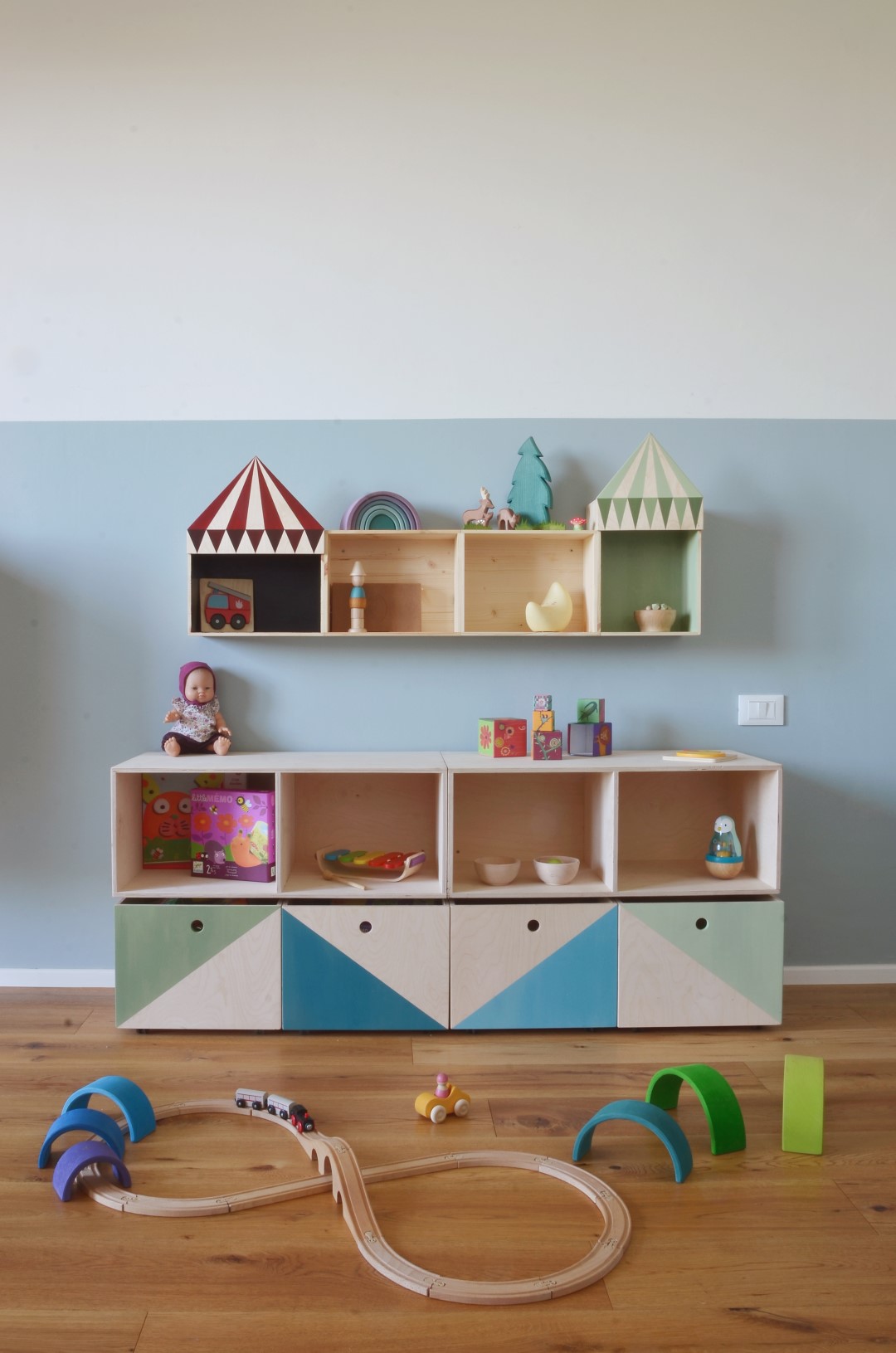 Baboo La Torre Libreria bambini pino 2 box