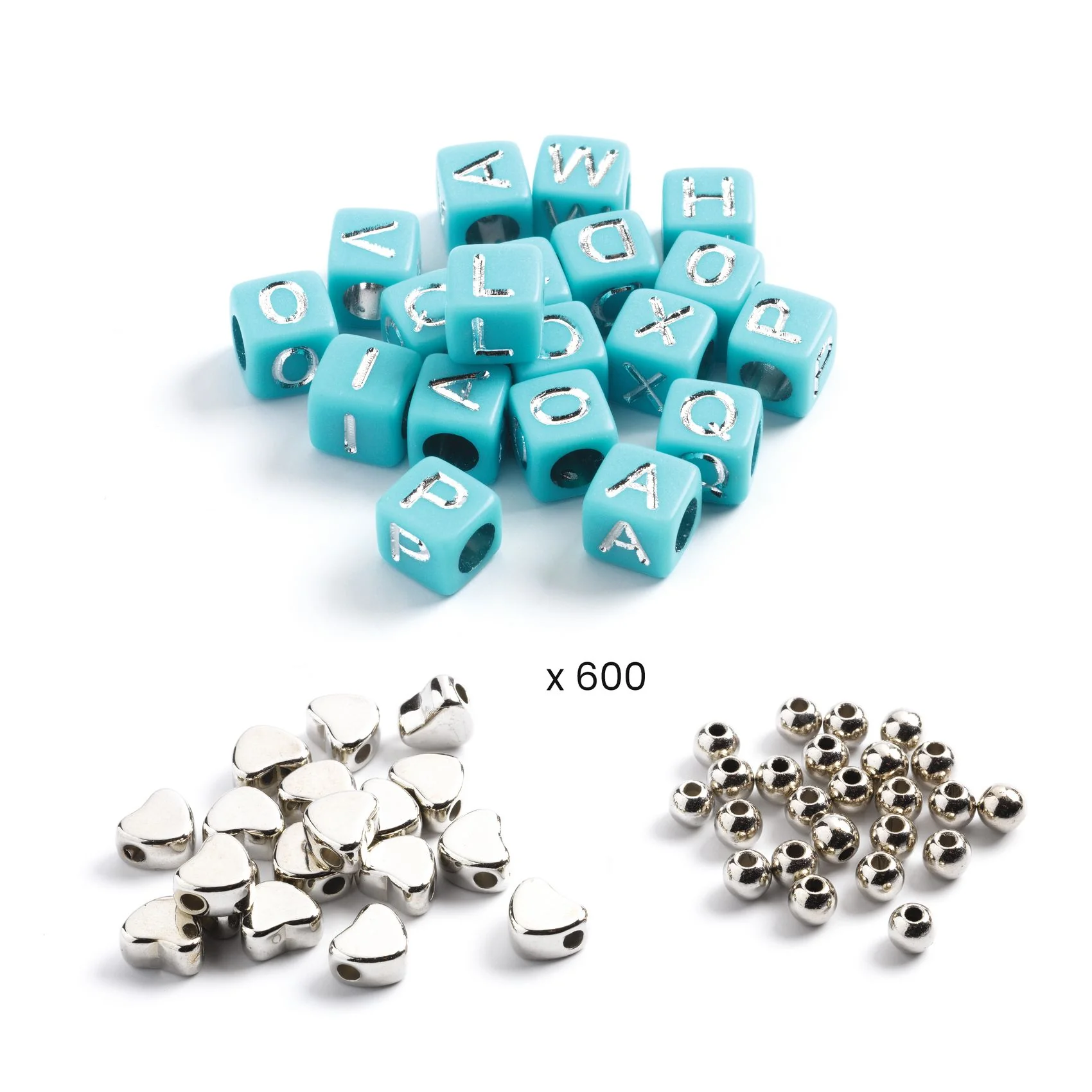 Djeco Alphabet Blue kit perline collane blu 1000 pezzi