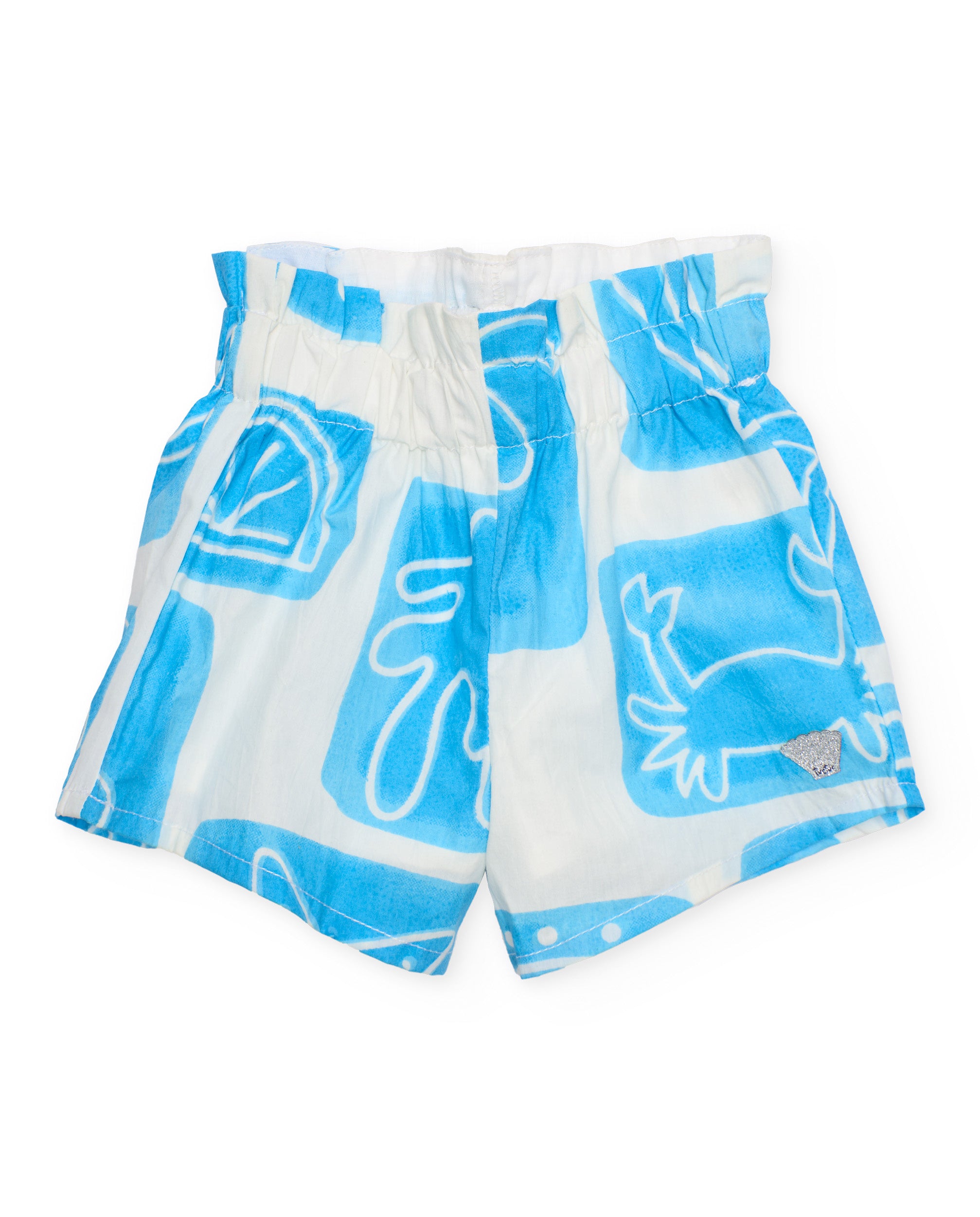 Tuc Tuc shorts bambina bianchi con stampa marina