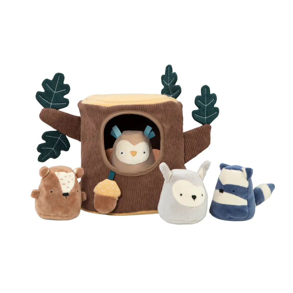 Sebra Hide & Seek Tree Stump gioco nascondino legno