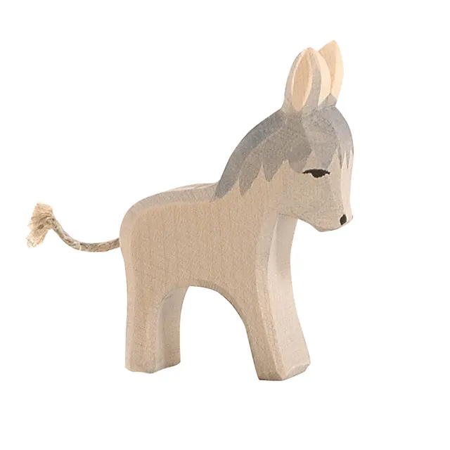 Ostheimer piccolo asino figura legno 8,5 cm dipinta a mano