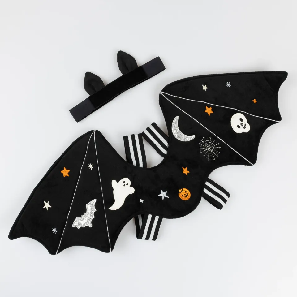 Meri Meri ali pipistrello costume bambino nero 3-6 anni