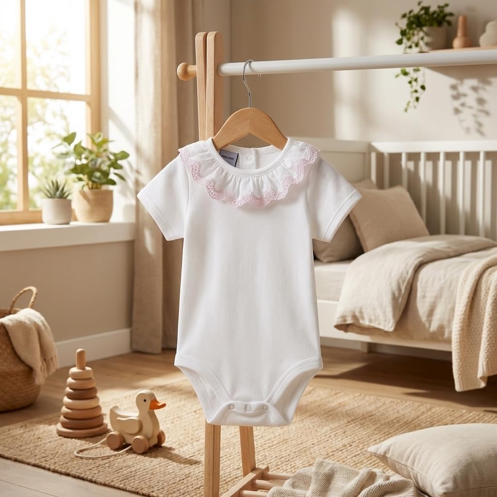Babidu Basic body manica corta cotone con volant
