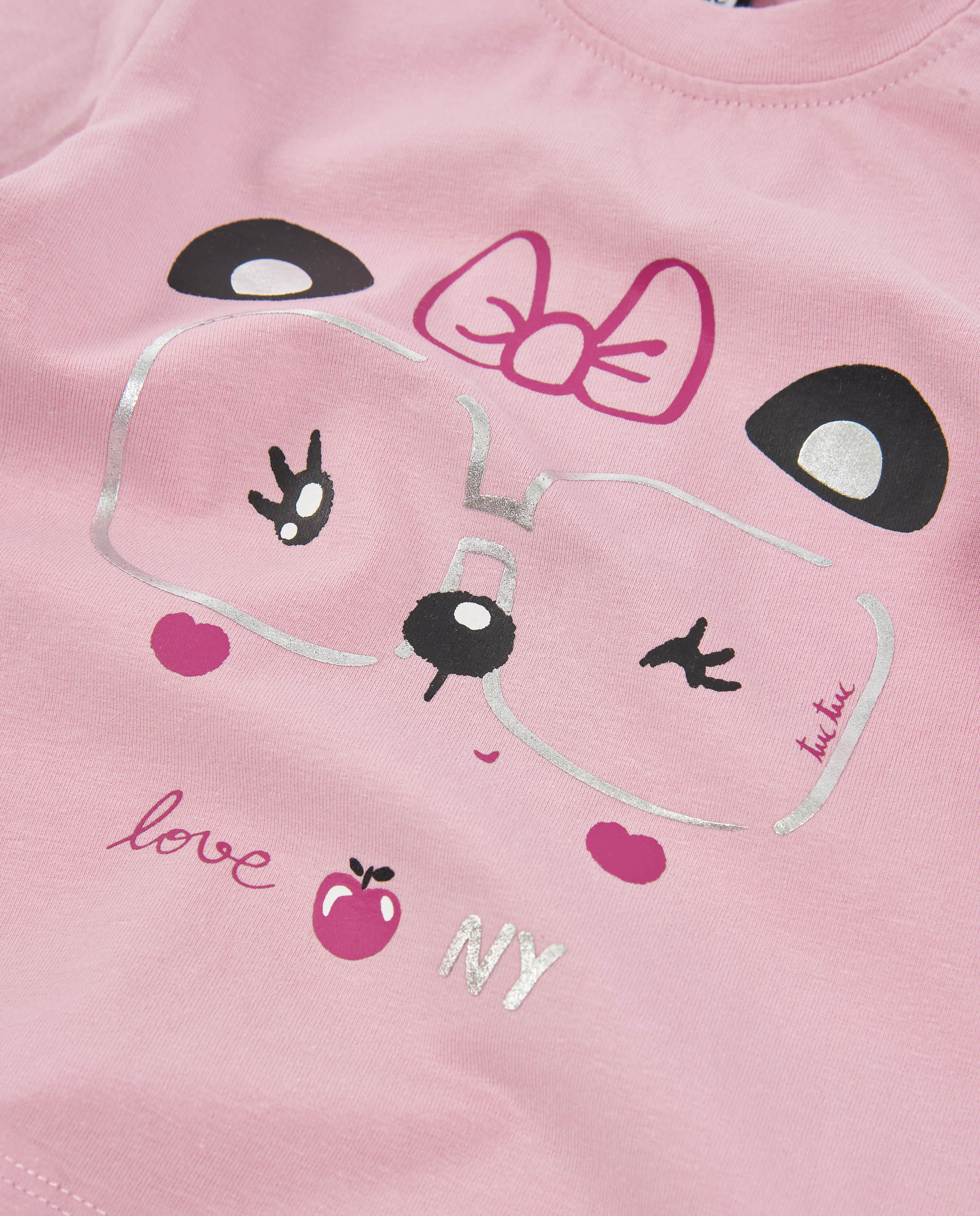 Tuc Tuc maglietta bambina manica lunga rosa panda