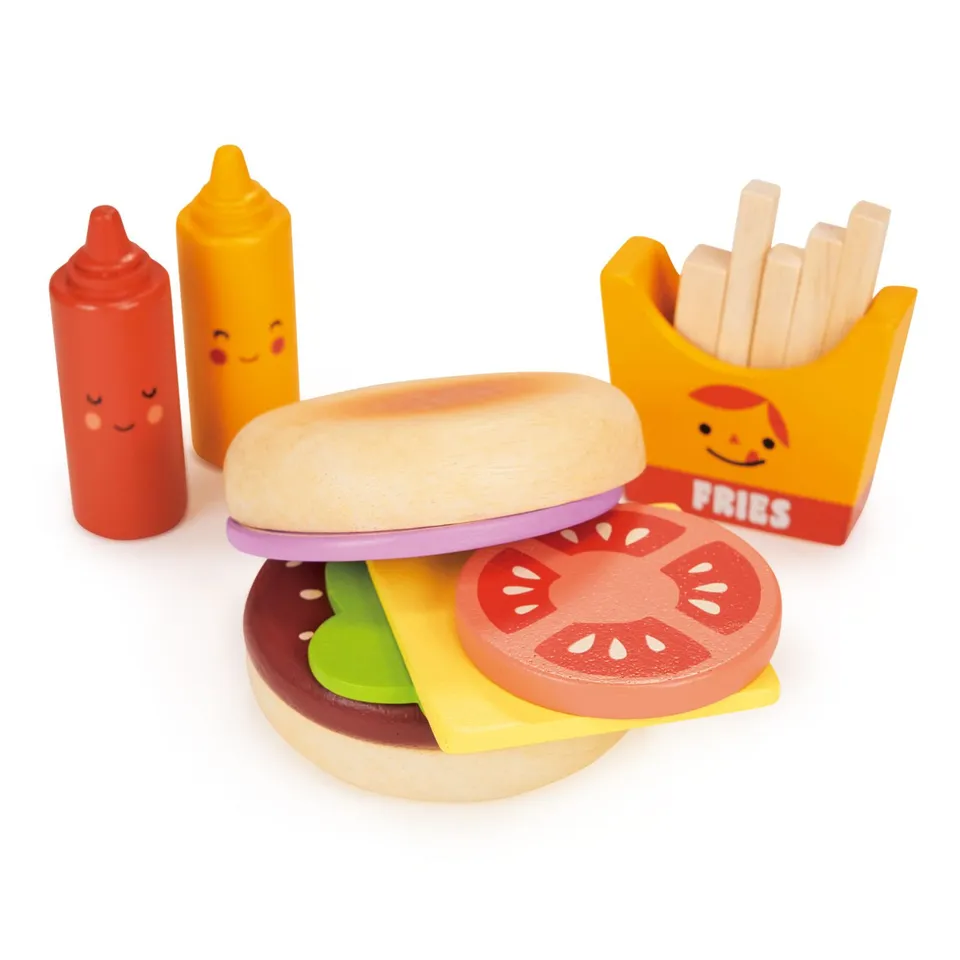 Take-out Burger set hamburger giocattolo legno