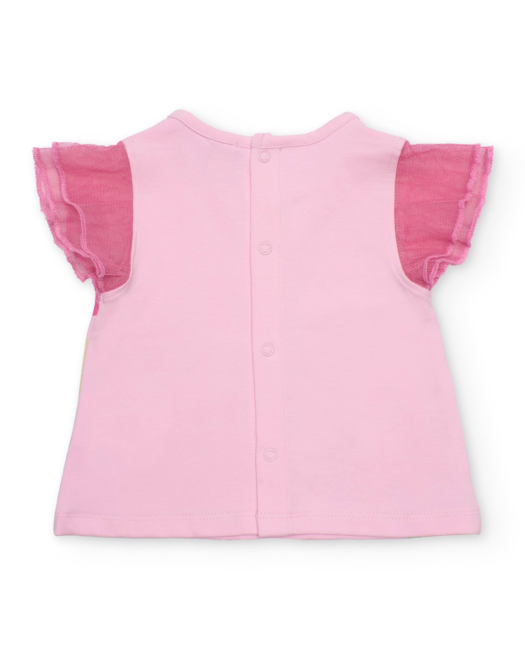 Tuc Tuc completo neonata rosa fiori maniche tulle