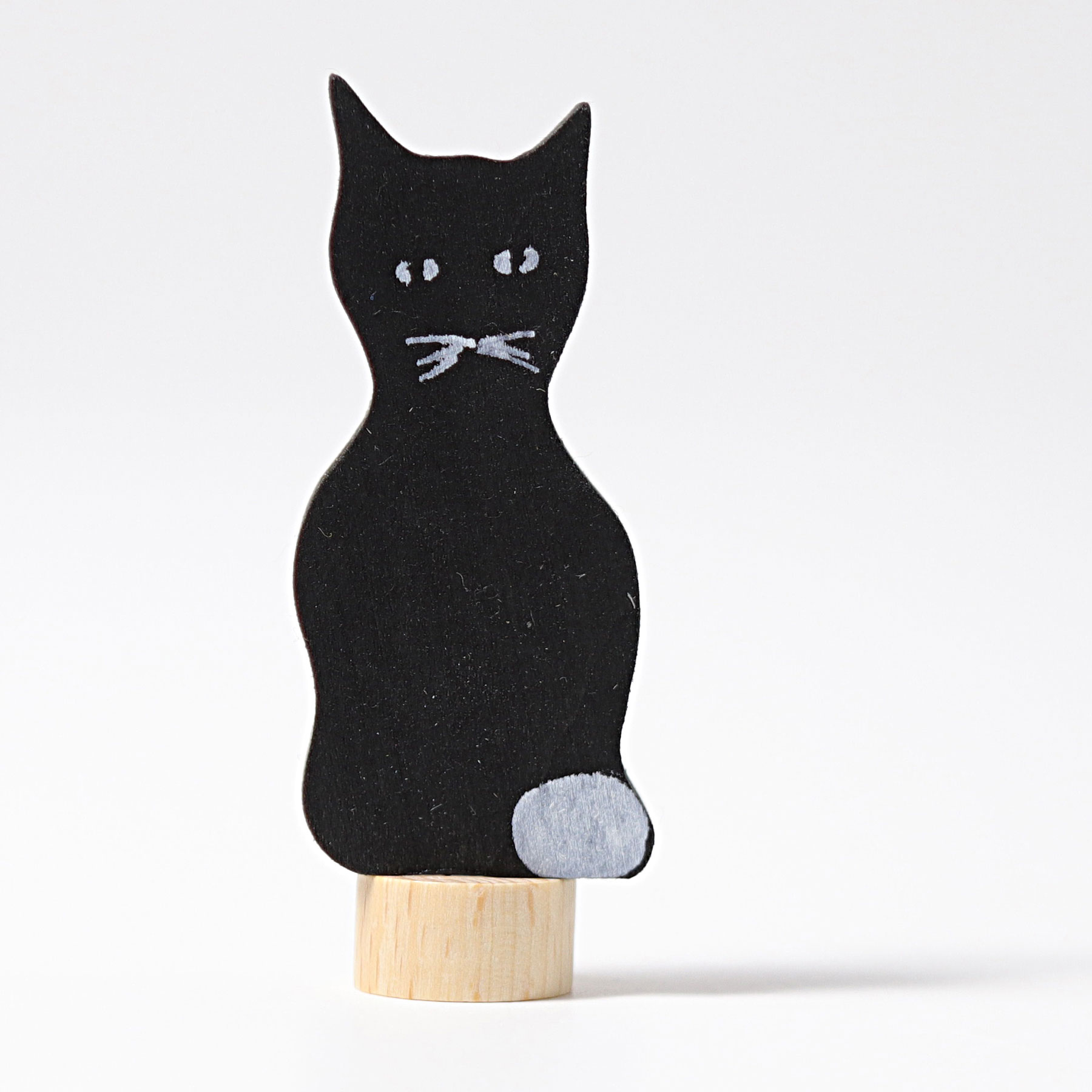Grimm's Gatto figura legno decorativa 6 cm anello compleanno
