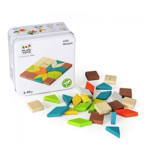 Plan Toys Mini Game Set Mosaico Legno 26 Tessere