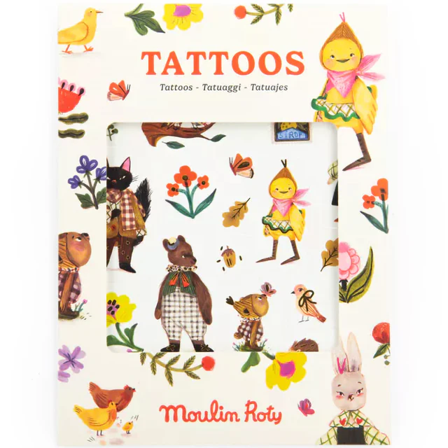 Moulin Roty Les Minouchkas tatuaggi 2 fogli