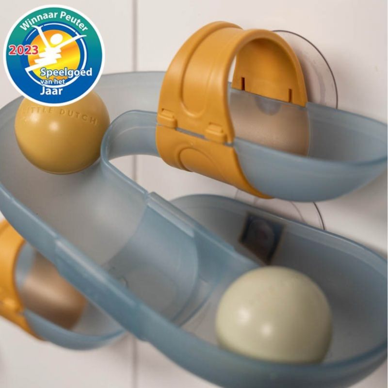 Little Dutch Bath Ball Track pista bagnetto blu con ventose
