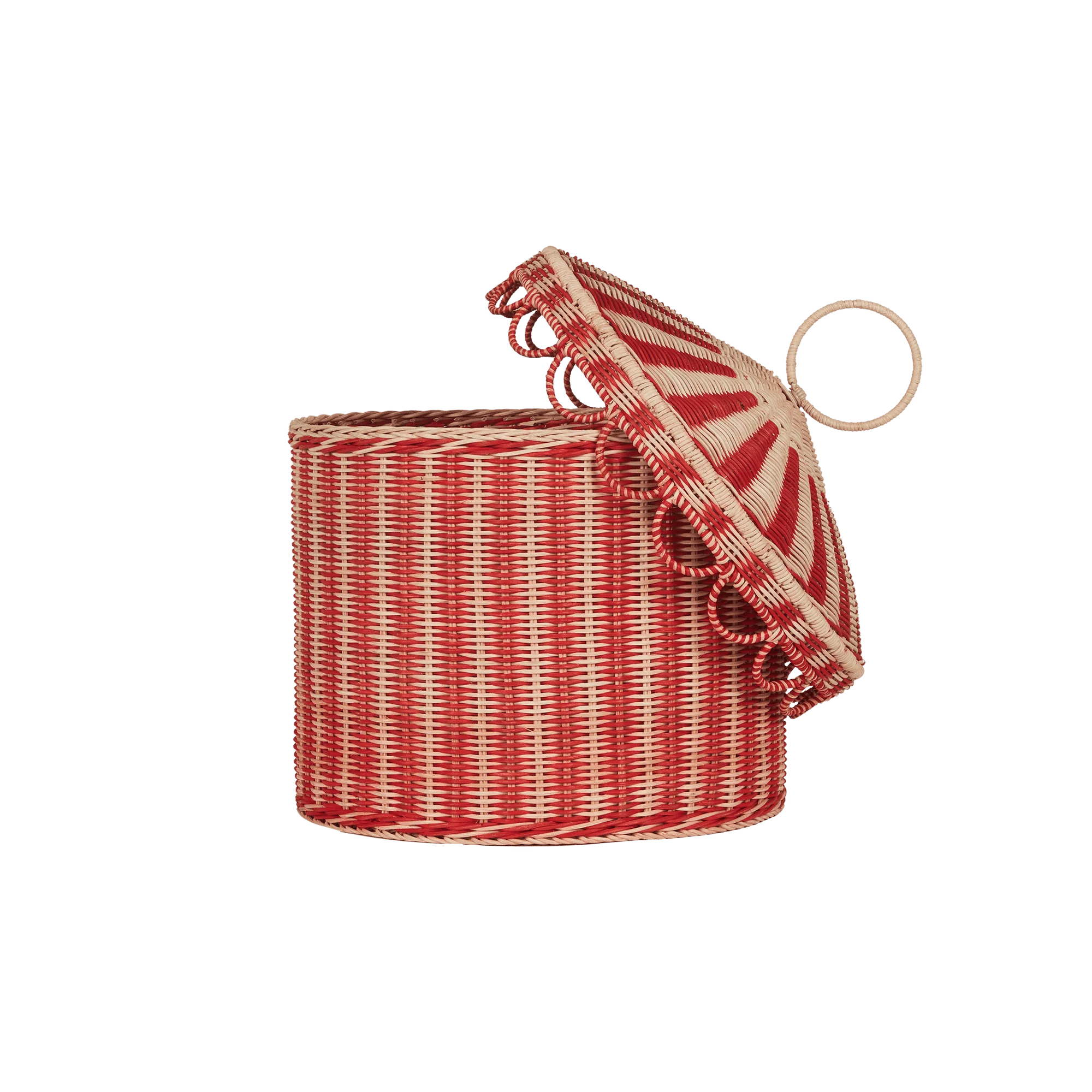 Olli Ella Circus Tent Cestino Rattan 30x37 cm