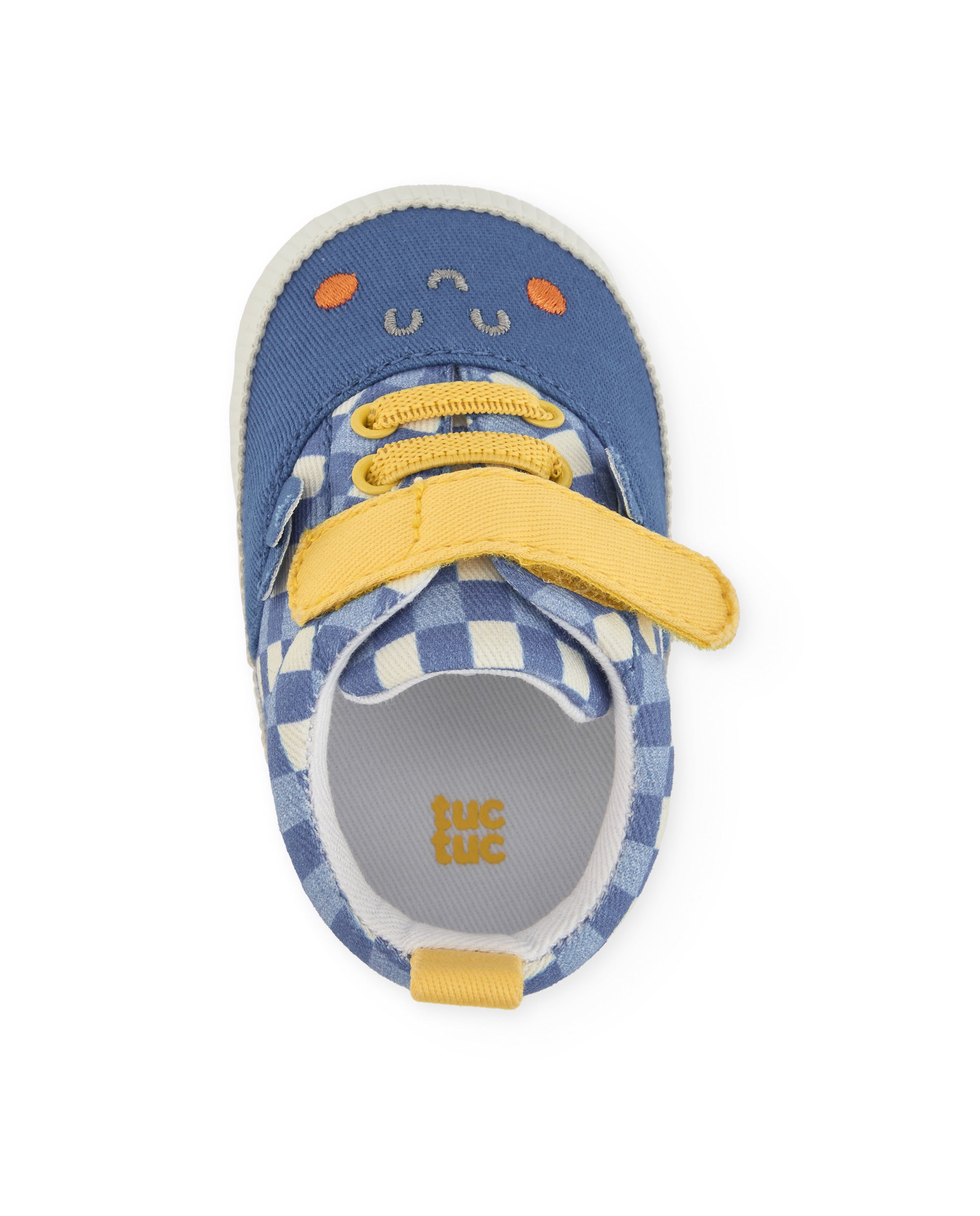 Tuc Tuc Scarpine neonato blu vichy velcro