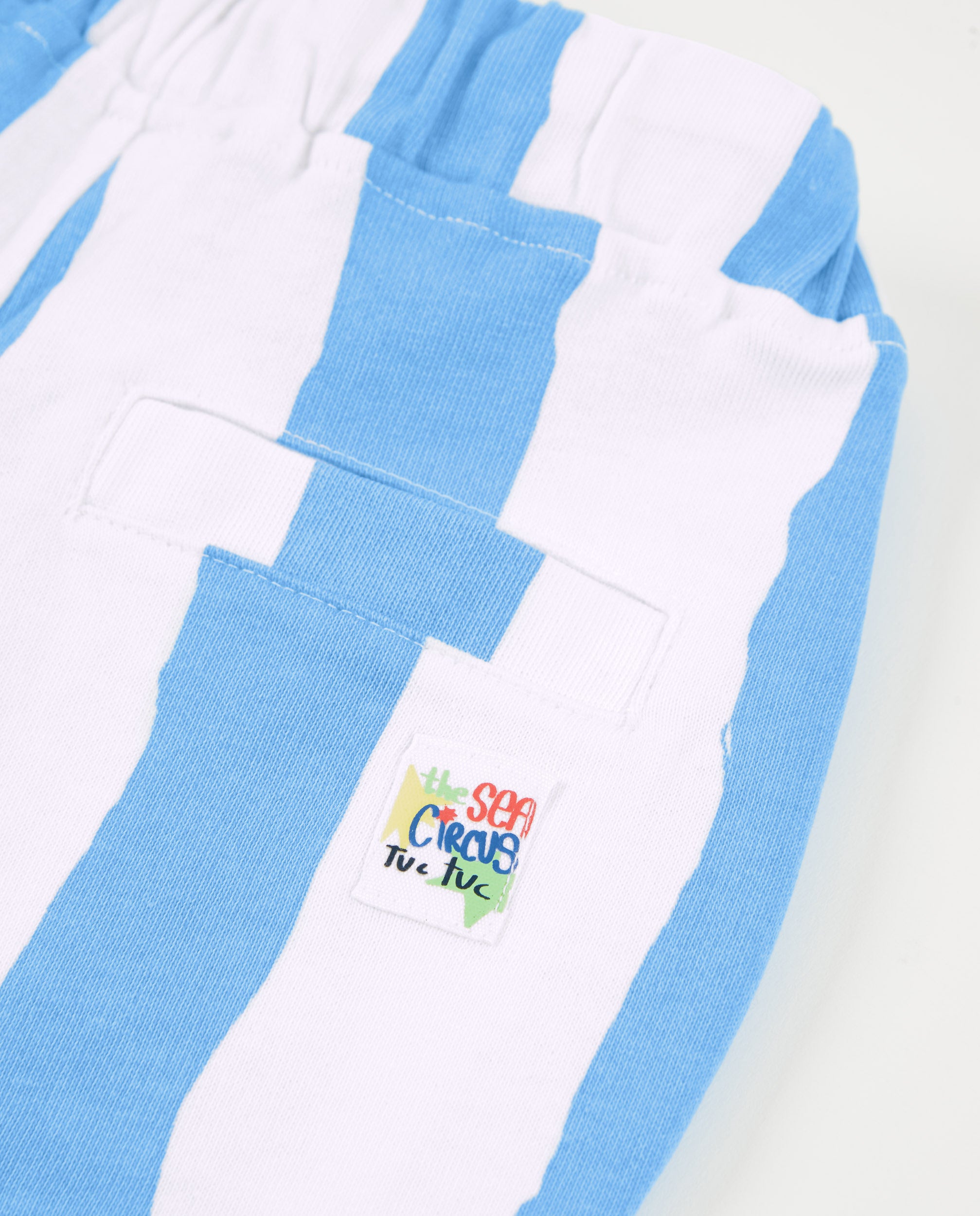 Tuc Tuc bermuda bambino blu righe ricamo granchio
