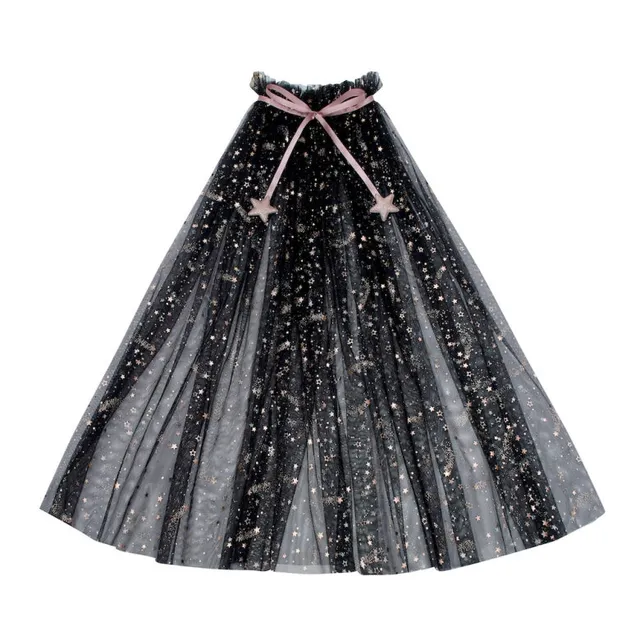 Mimi&Lula mantello strega nero in tulle 76 cm