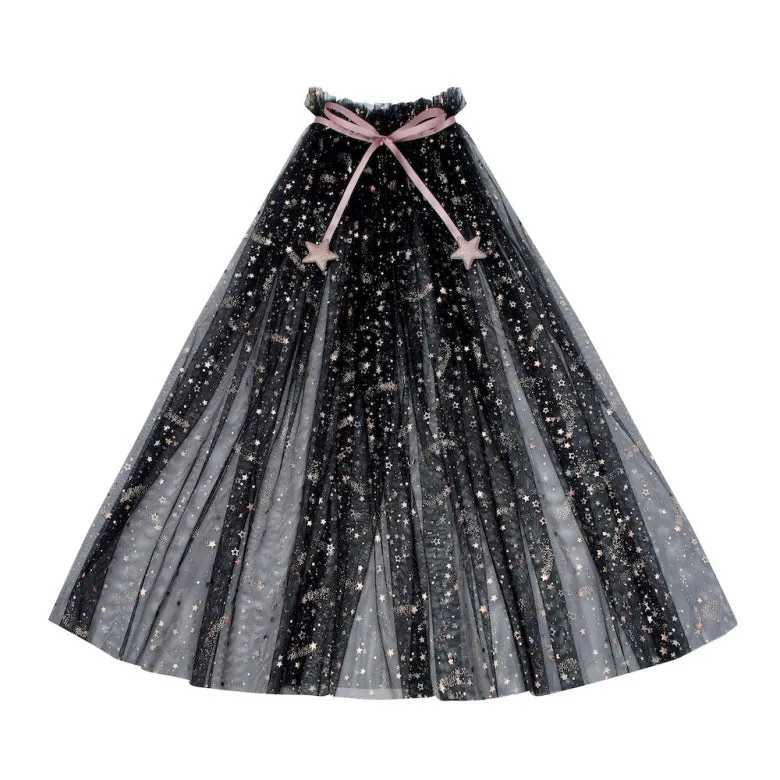 Mimi&Lula mantello strega nero in tulle 76 cm
