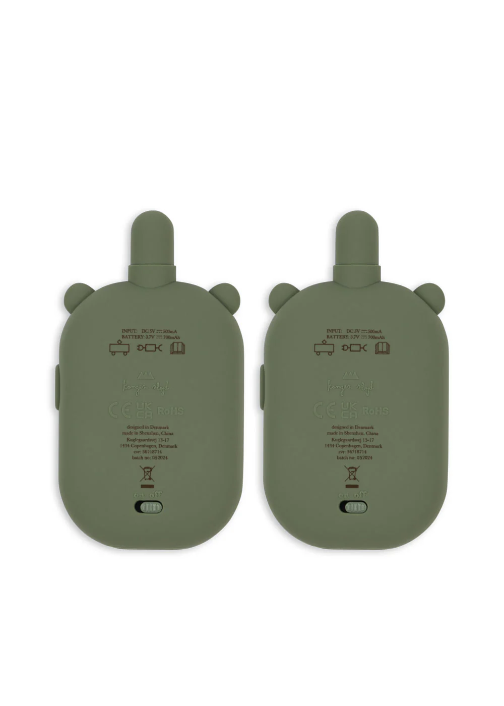 Konges Sløjd Walkie Talkie Silicone Panda walkie talkie olive