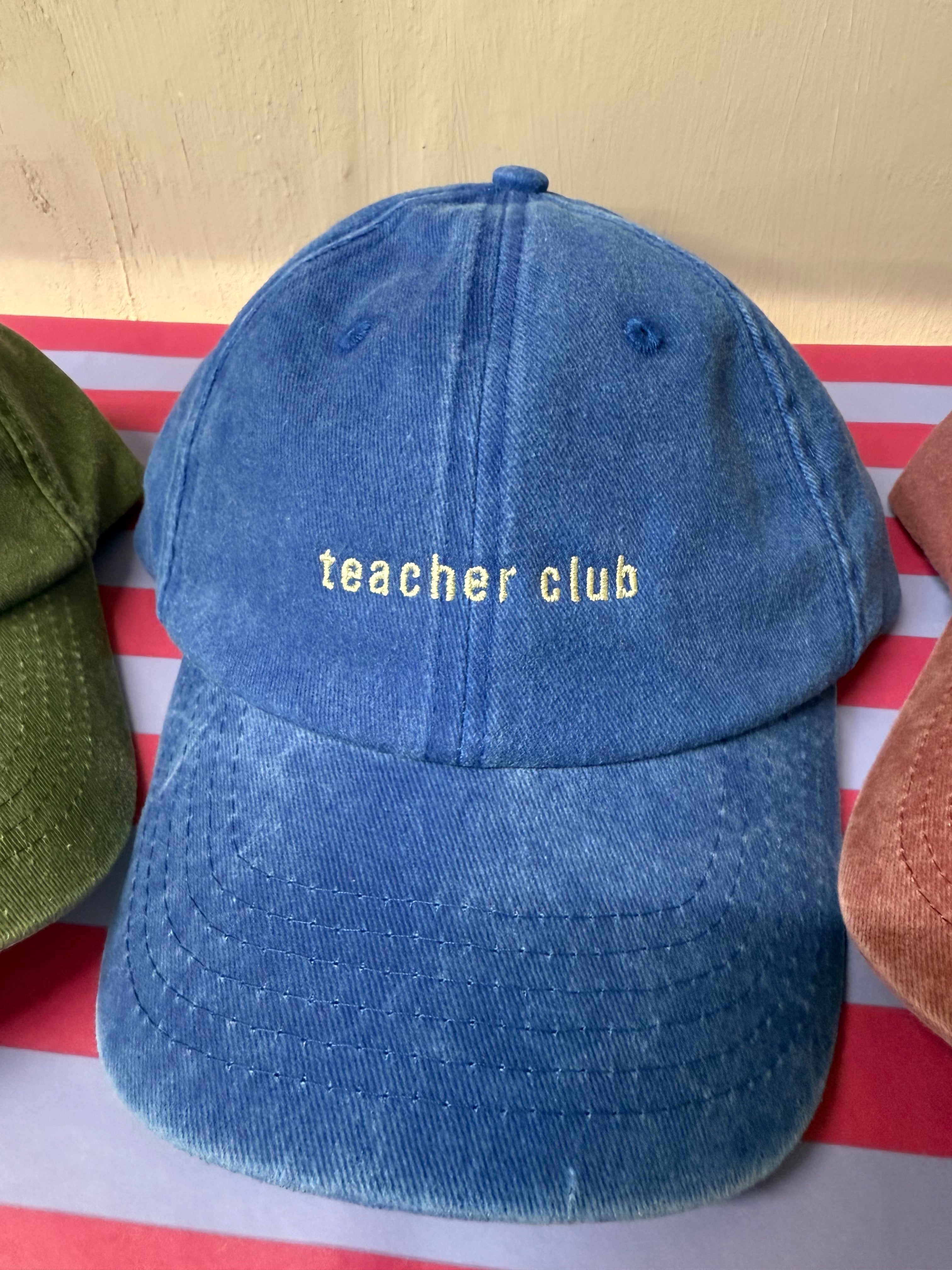 Ella and Rapha Teacher Club cappellino blu vintage ricamato