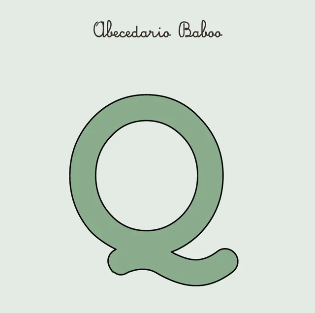 Baboo Abecedario lettera Q schede PDF A4 prescolare