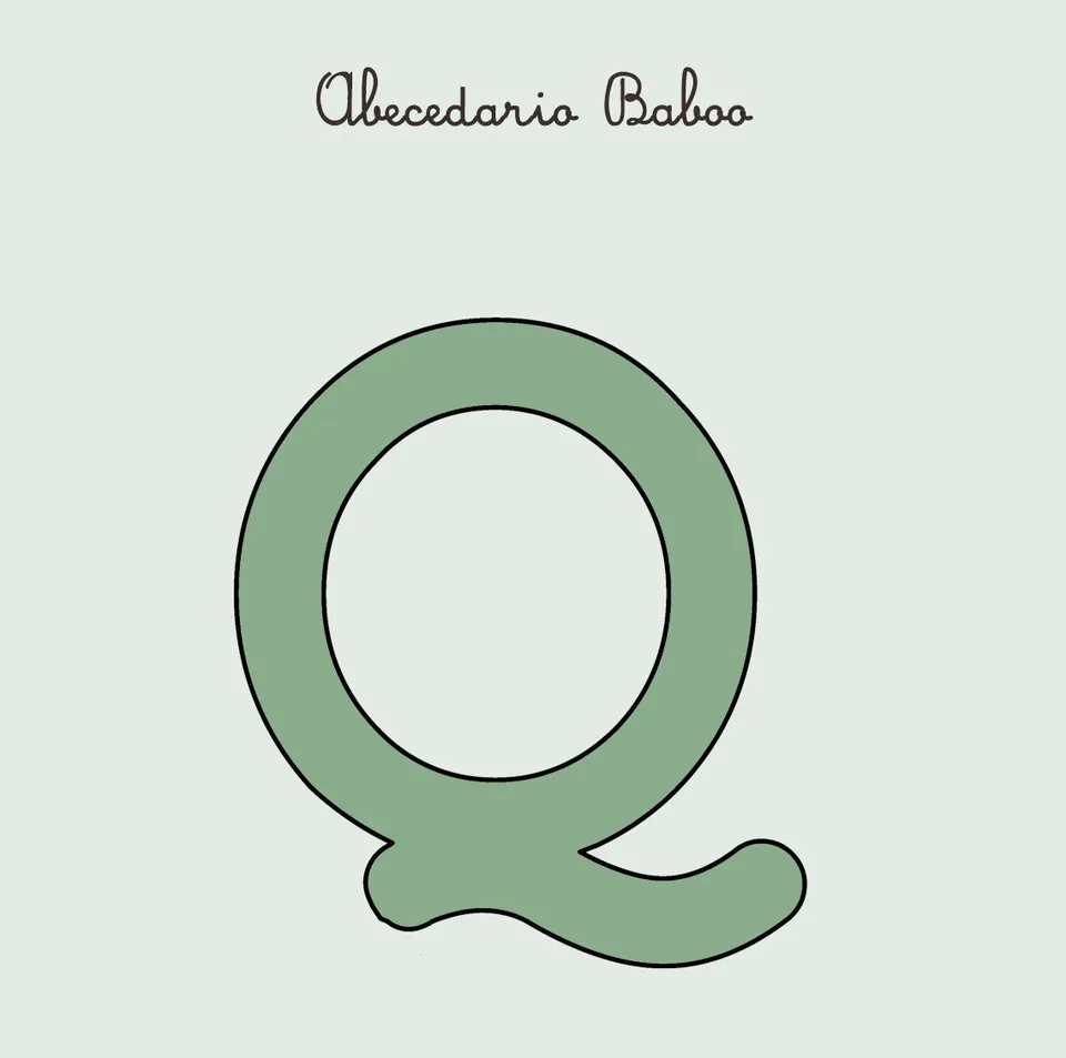 Baboo Abecedario lettera Q schede PDF A4 prescolare