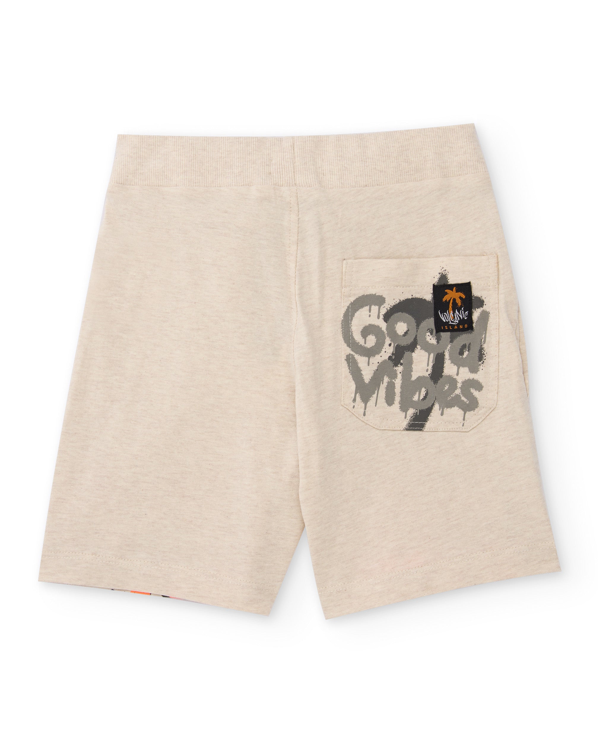 Tuc Tuc bermuda bimbo beige stampa graffiti palme