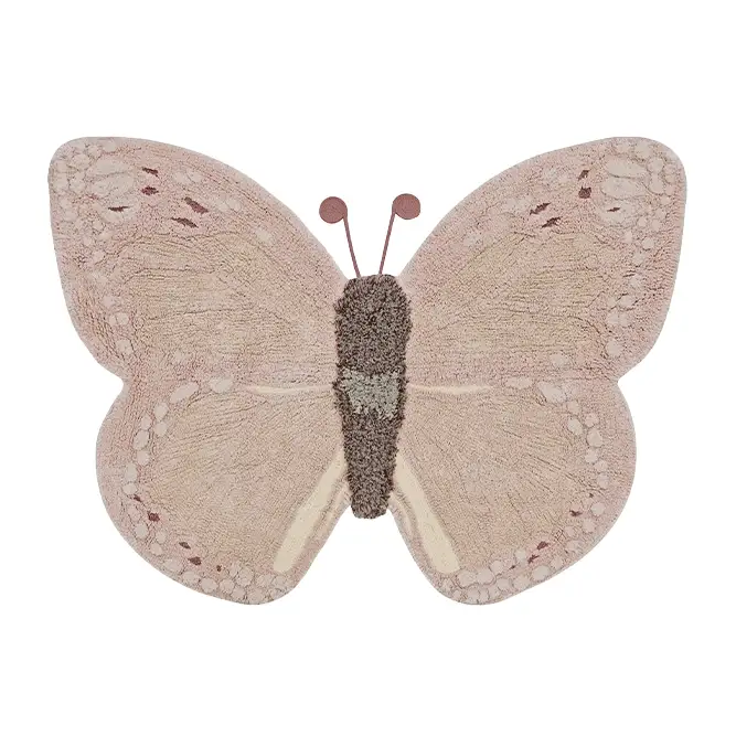 Lorena Canals Baby Butterfly tappeto farfalla cotone 90x120