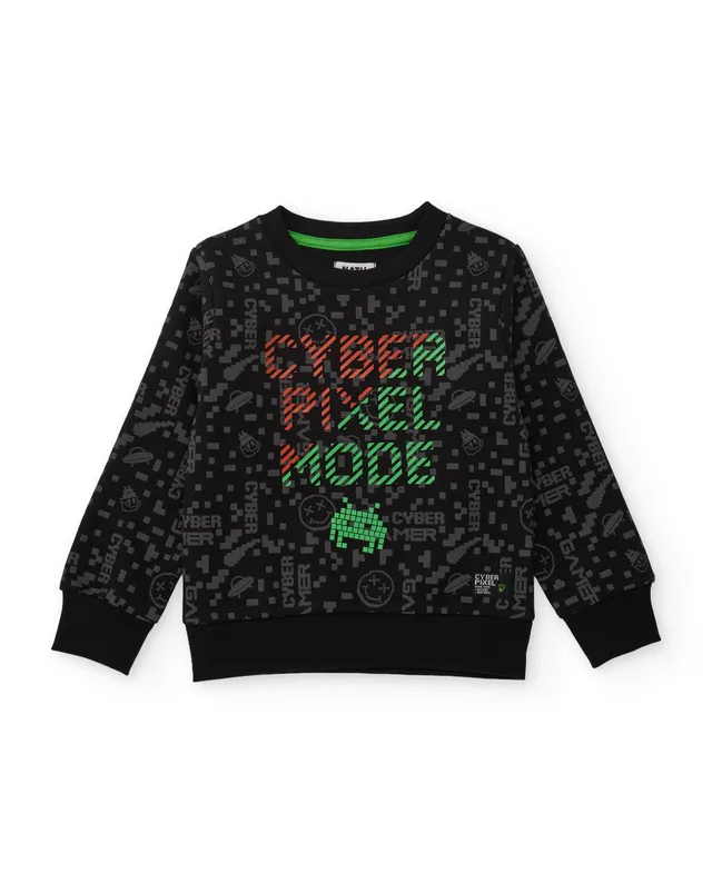 Tuc Tuc Cyber Pixel Felpa Bambino Nero Pixel