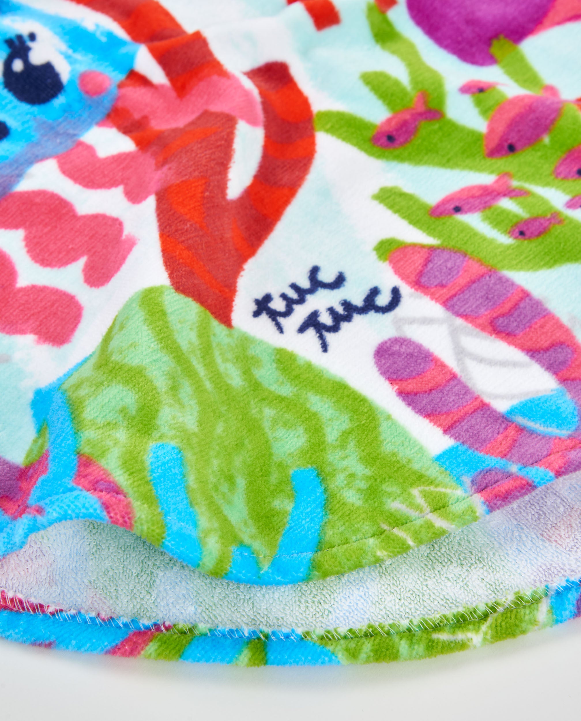 Tuc Tuc poncho mare bambina con cappuccio blu taglia unica