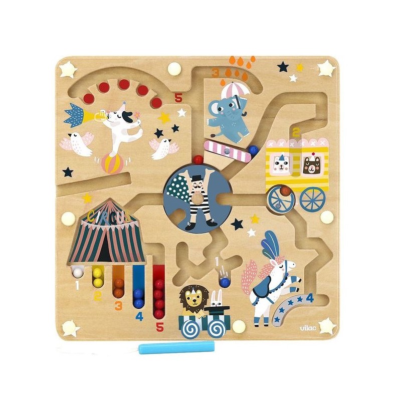Vilac Circo Michelle Carlslund labirinto magnetico legno