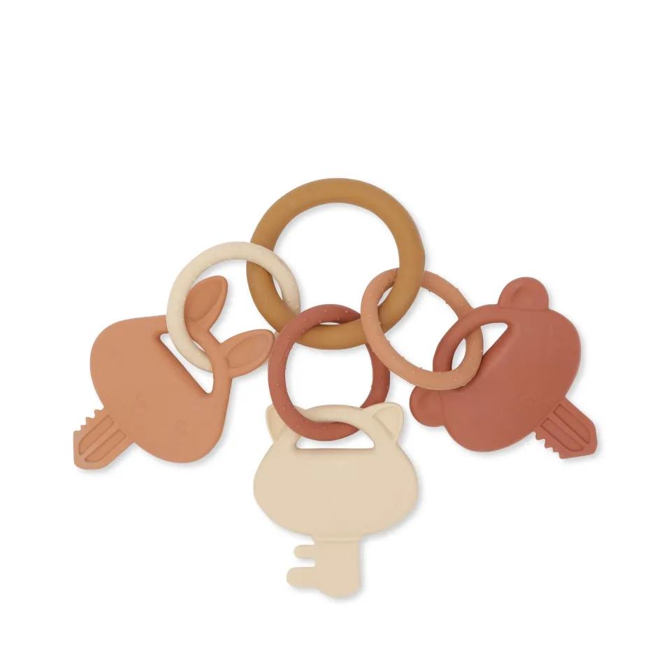 Konges Slojd Chiavi Brown anello dentizione silicone 0+