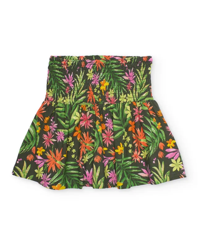 Tuc Tuc gonna bambina verde fantasia floreale