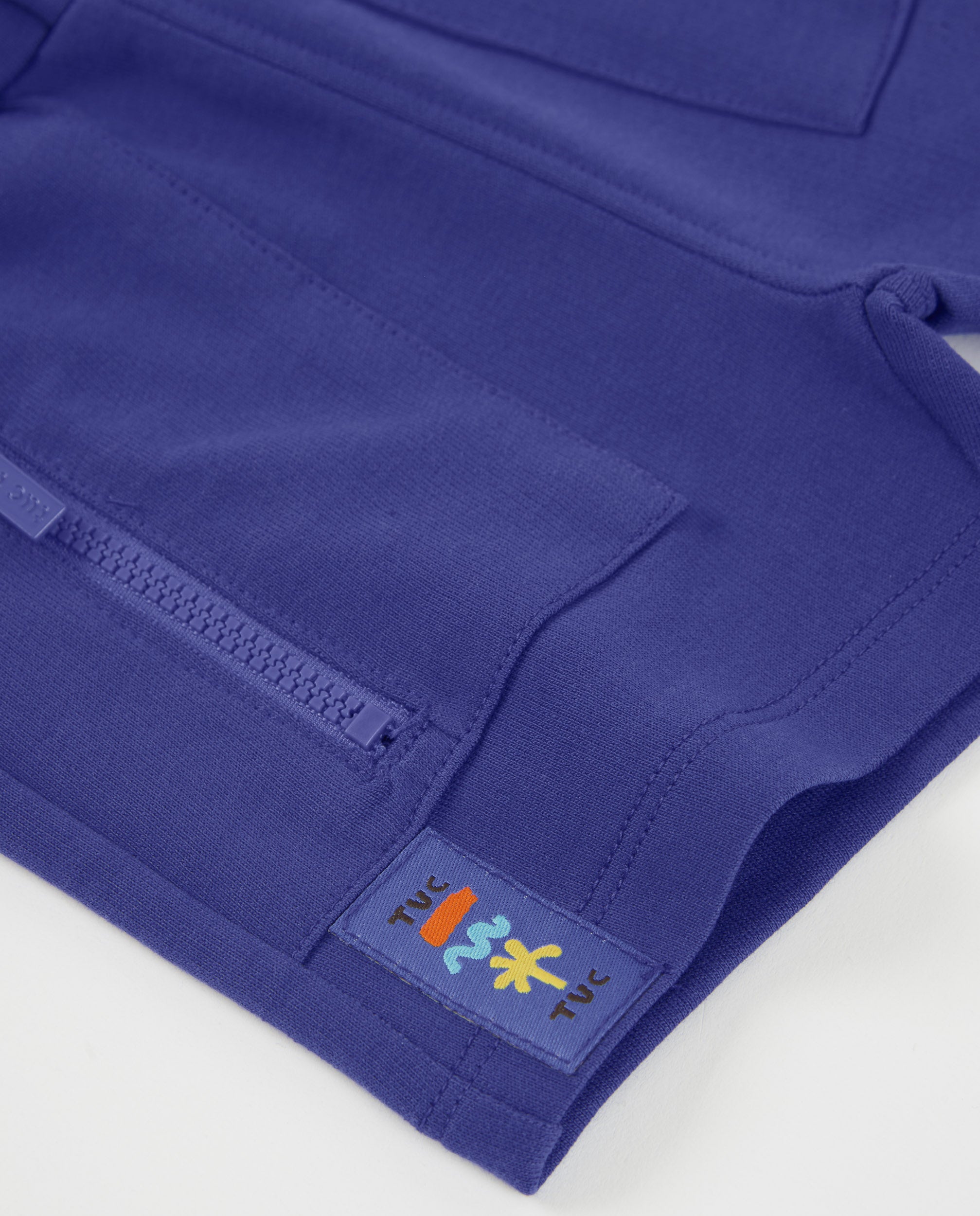 Tuc Tuc bermuda bambino lilla tasche zip cotone