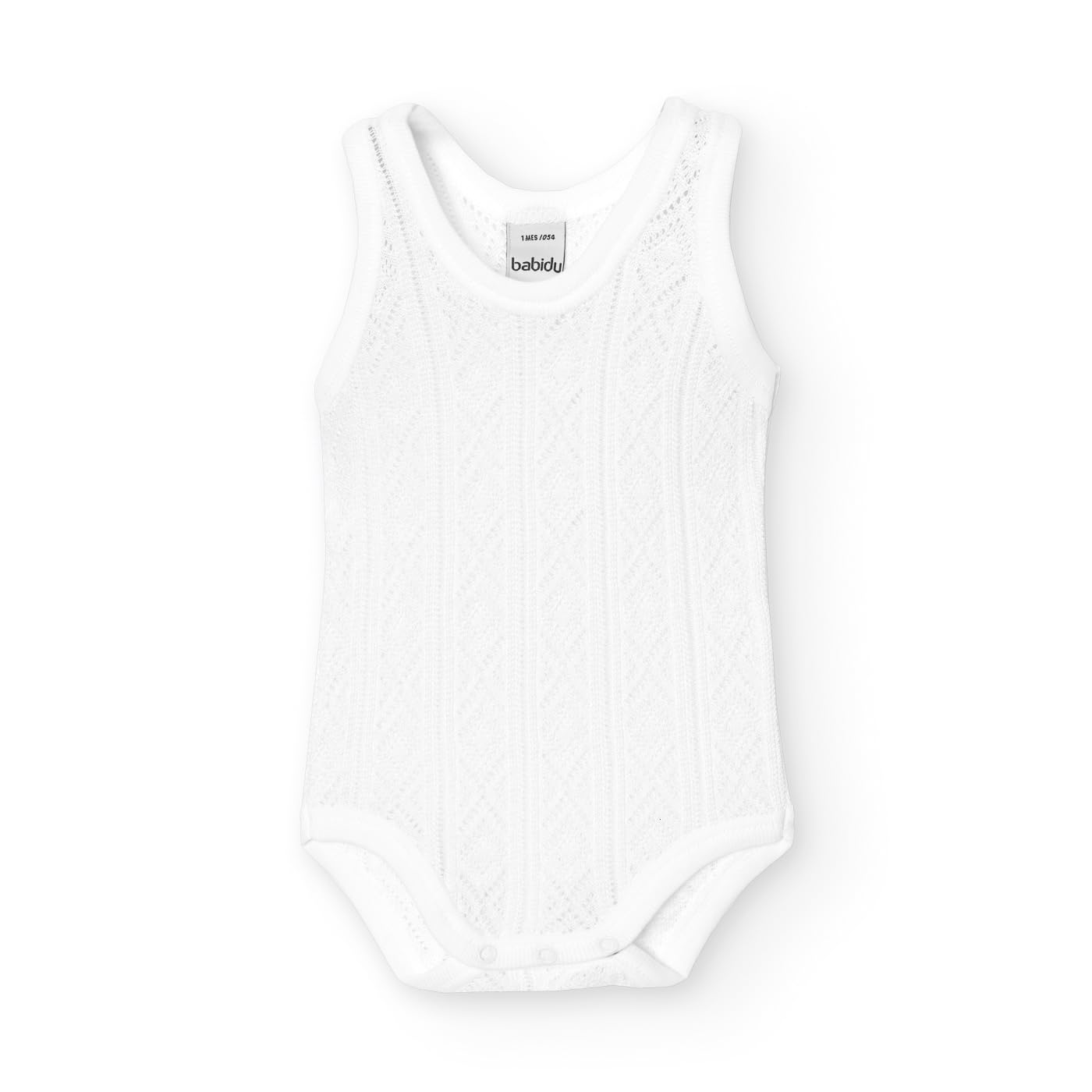 Babidu body spalline sottili cotone bianco 9 mesi traspirante