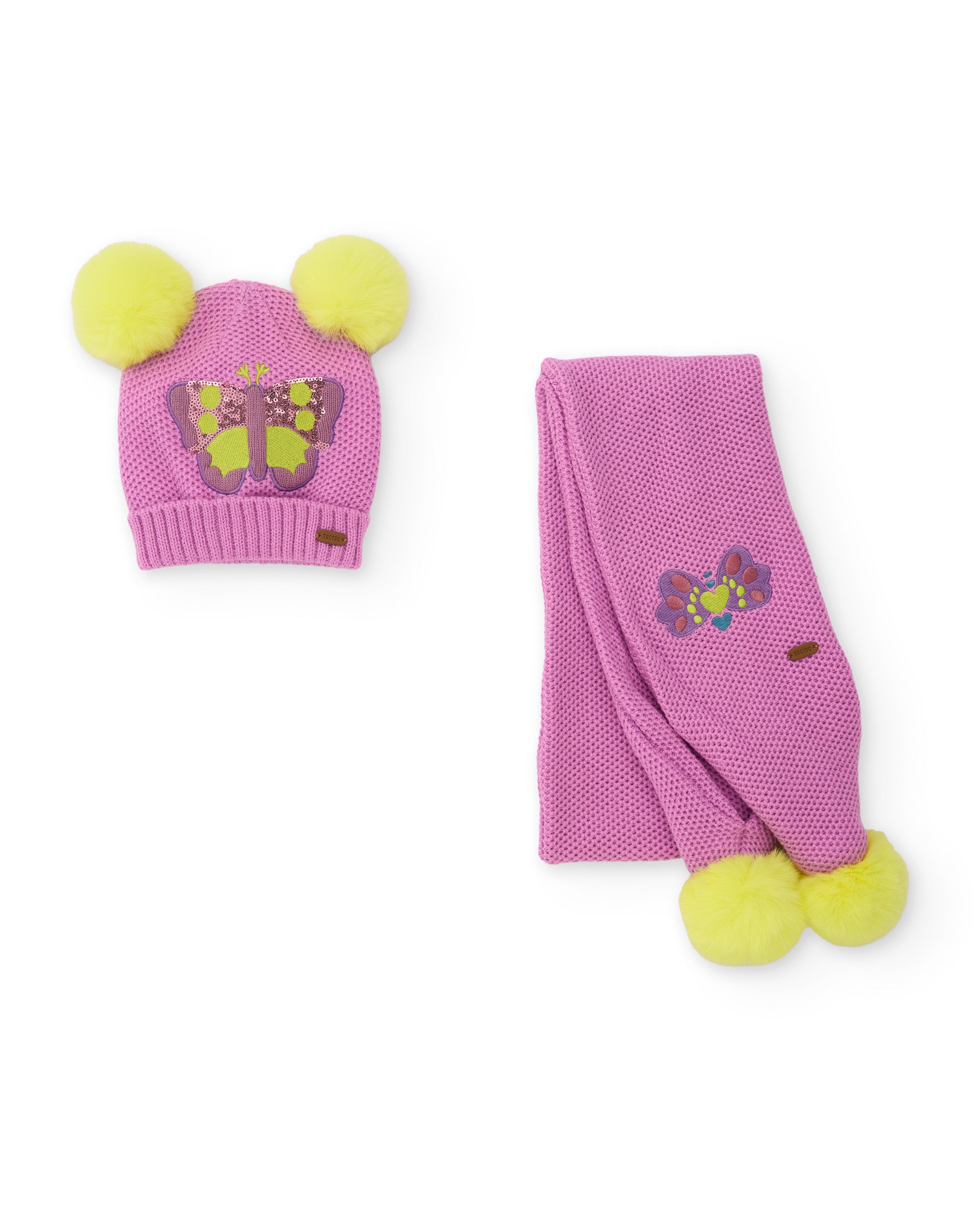 Tuc Tuc Mystic Forest set cappello sciarpa rosa