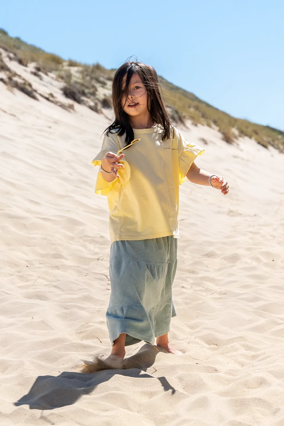 Ella and Rapha Sunshine Soul t-shirt gialla 1-2 anni cotone