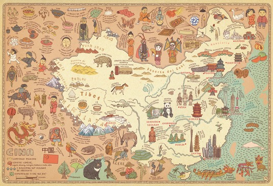 Mappe atlante illustrato bambini cartonato 168 pagine