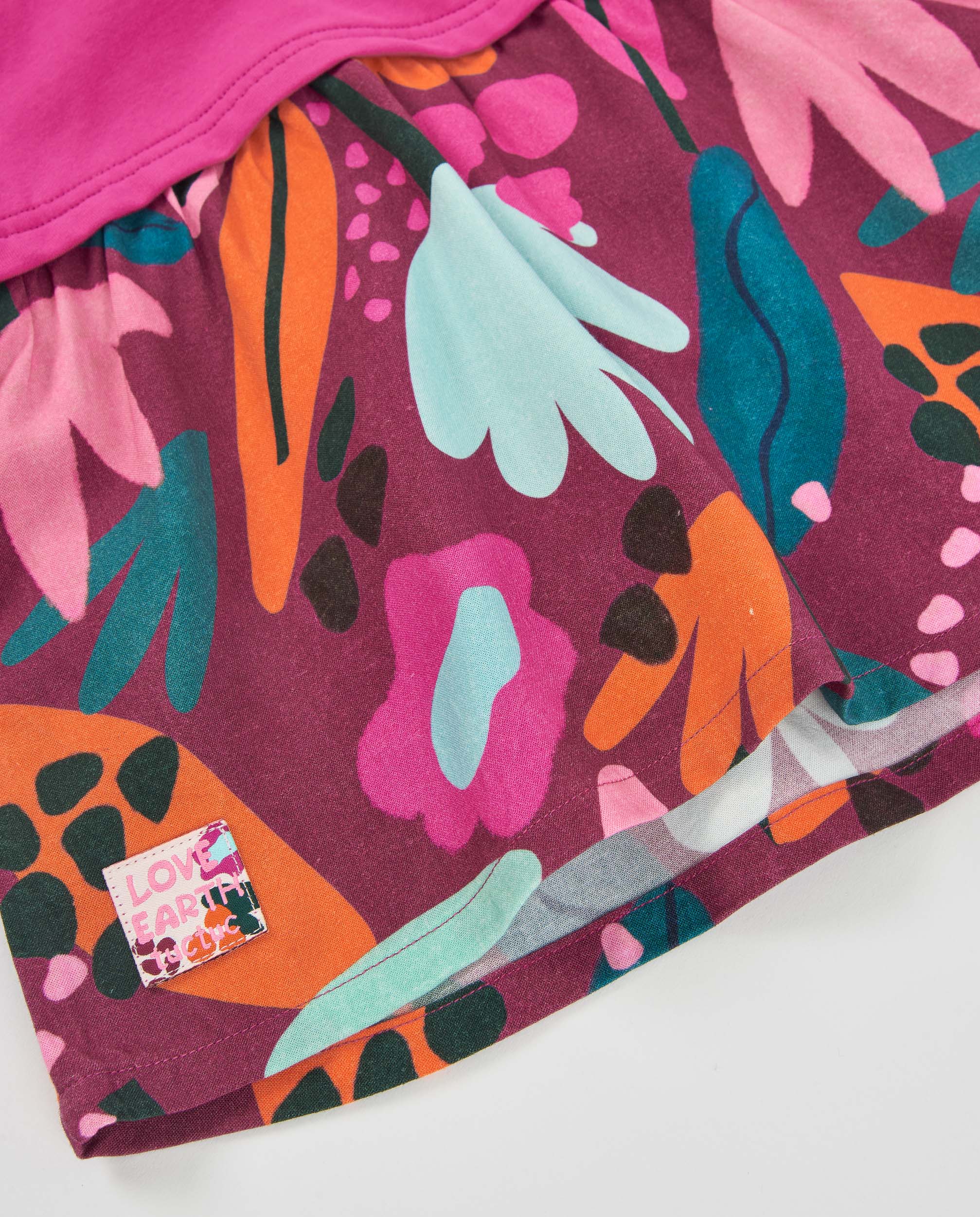 Tuc Tuc vestito bambina cappuccio fiori viola