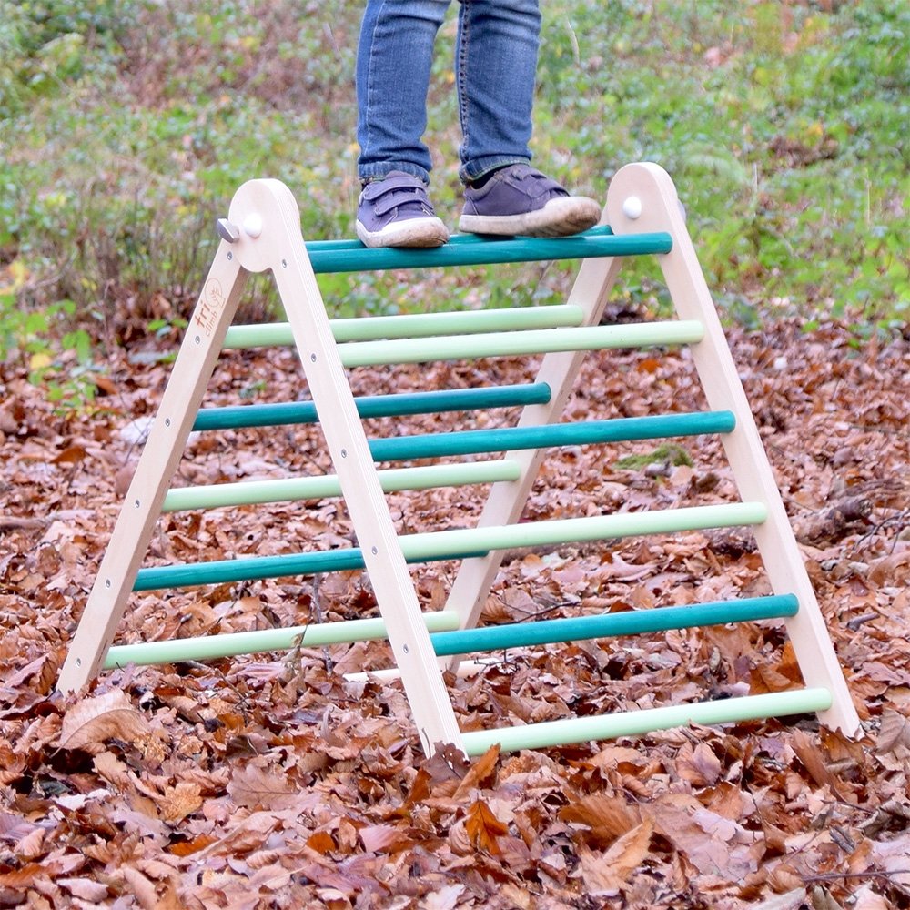 Triclimb Triangolo Pikler legno green richiudibile