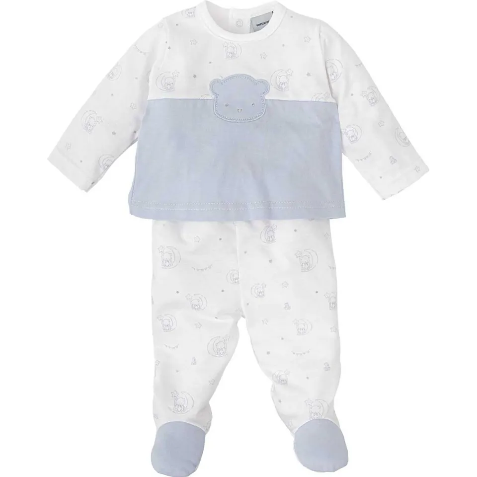 Babidu Set Neonato Maglia Orsetto + Ghetta 6 Mesi Cotone