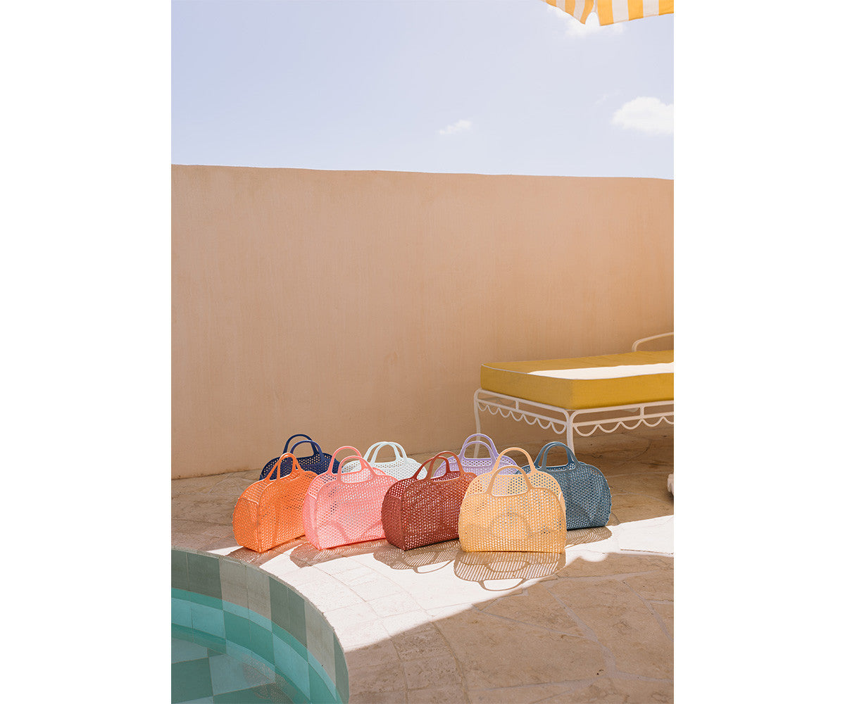 Monnëka borsa mare bimba rosa traforata 25x30 cm