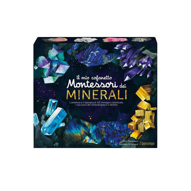 L'Ippocampo Montessori Cofanetto dei Minerali cofanetto 20 pietre